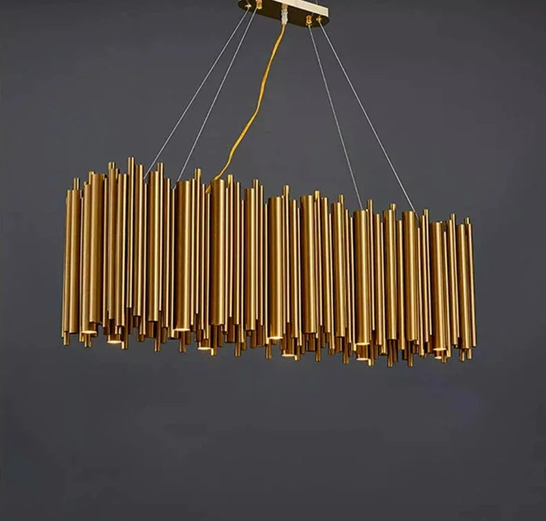 Modern Simple Gold Pendant LED Chandelier