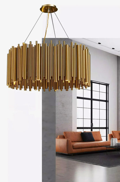 Modern Simple Gold Pendant LED Chandelier