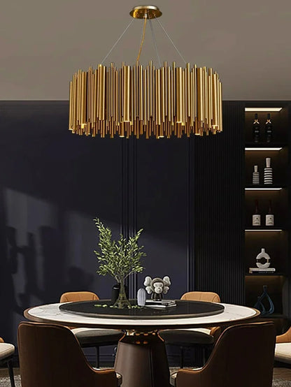 Modern Simple Gold Pendant LED Chandelier