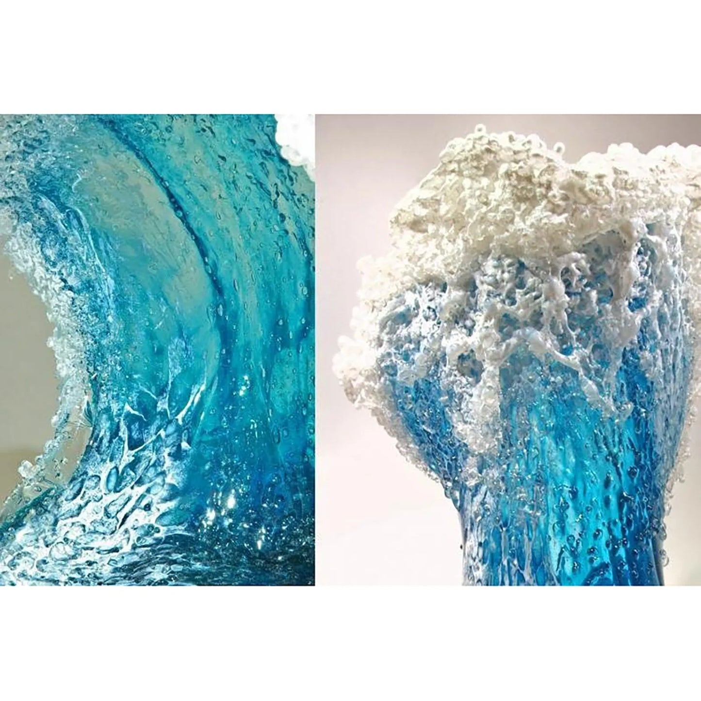 Modern &  Majestical Ocean Blue Sea Wave Resin Flower Vase