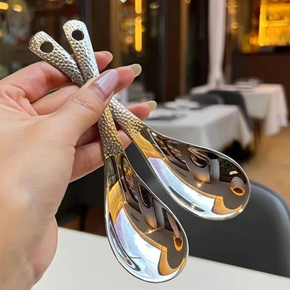 Heavy-Duty Stainless Steel Soup Spoon with Deep Bowl, Polished Finish & Ergonomic Handle, stainless steel soup spoon product view