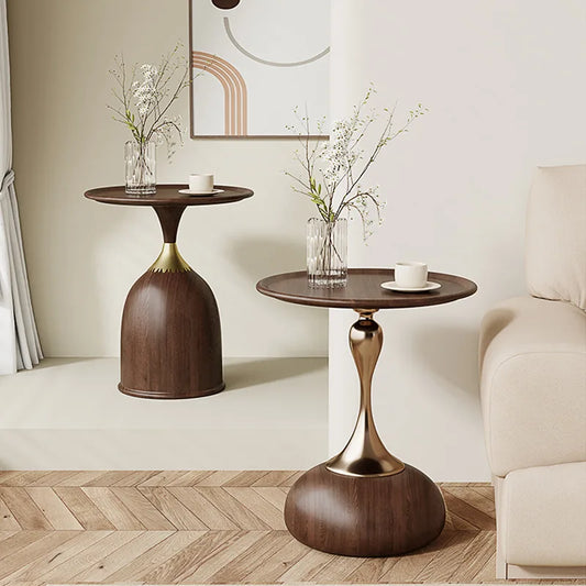 Modern Metal Pedestal/Accent Table   