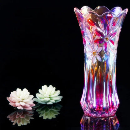 Minimalist Style Multi-Color Glass Flower Vase