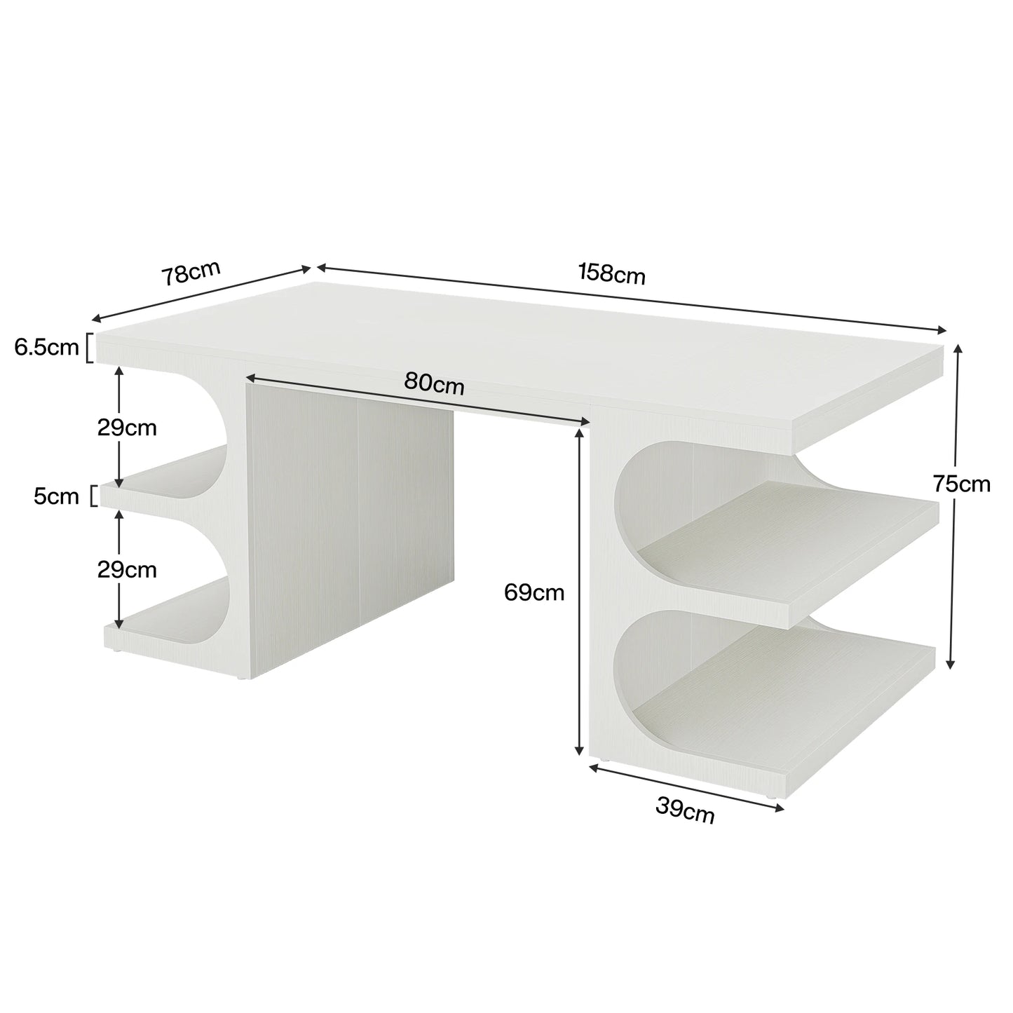 Modern Large Executive Home Office Computer/Writing Desk 

Modern