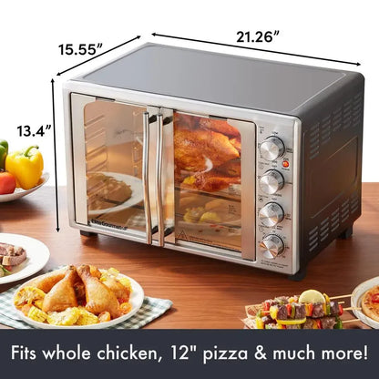 45L Countertop Convection/Rotisserie Oven With French Doors