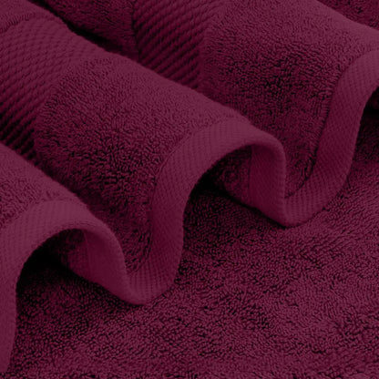 Wine Red Bath Towels-Set of 4