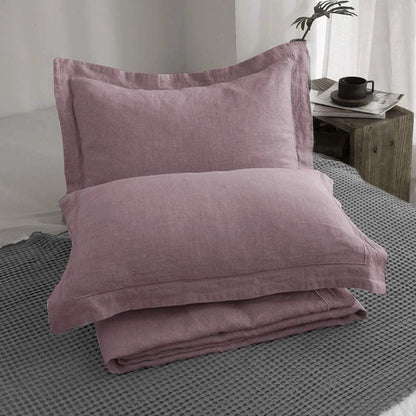 King & Queen Size 100% Linen Duvet Cover Bedding Set w/2 Pillow Shams