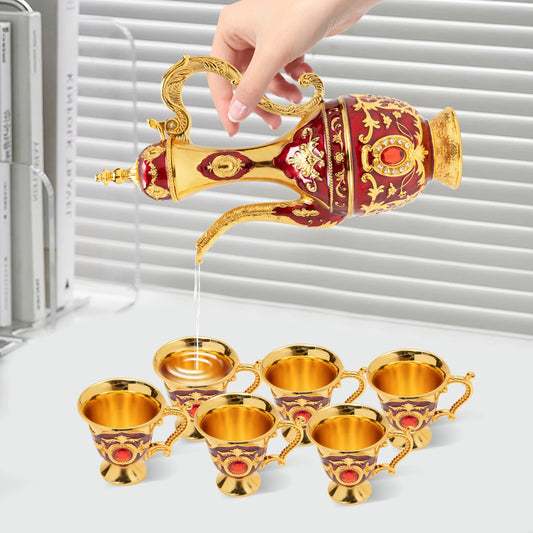 Classic Antique Style Turkish Tea Set w/Elegant Shape