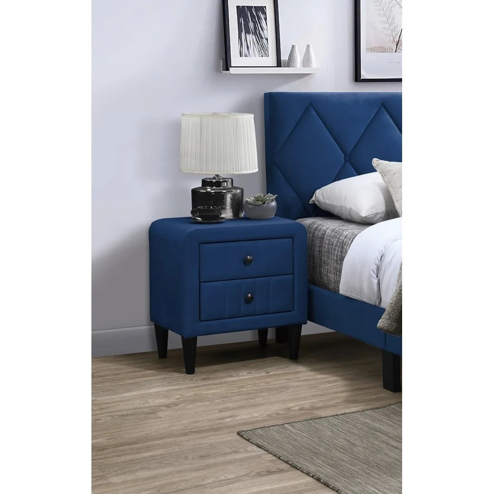 Elegant Velvet Bedside Table/Night Table~Adds a Touch of Sophistication to any Bedroom