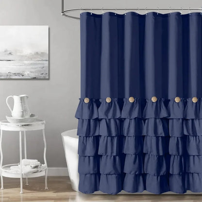 Farmhouse 72"x72" Fabric Shower Curtain Set