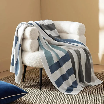 100% Soft Knit Cotton Throw Blanket