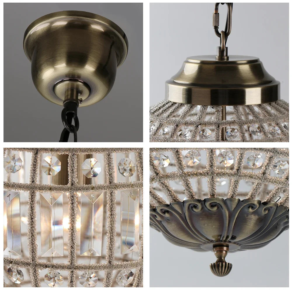 Luxurious Vintage Royal Empire Ball Crystal Chandelier - Eye-catching vintage crystal chandelier with sparkling glass crystals.