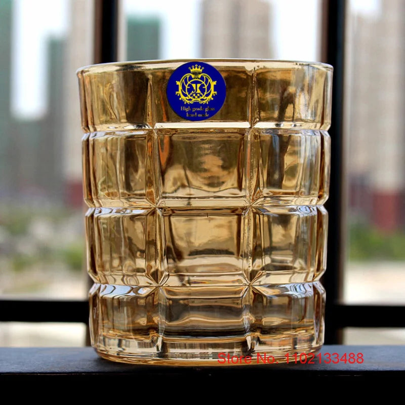 European Style Grotesque Golden Crystal Whisky Glasses