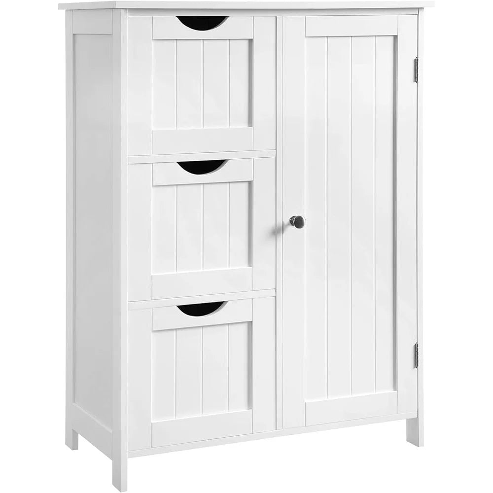 Bathroom Floor Cabinet w/3 Adjustable Drawers
