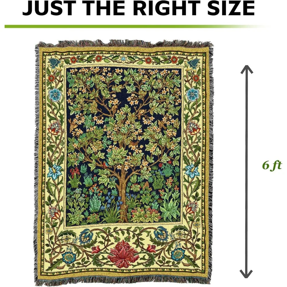 Throw Woven from Tapestry-"Tree Of Life"
