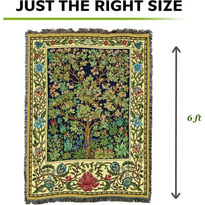 Throw Woven from Tapestry-"Tree Of Life"