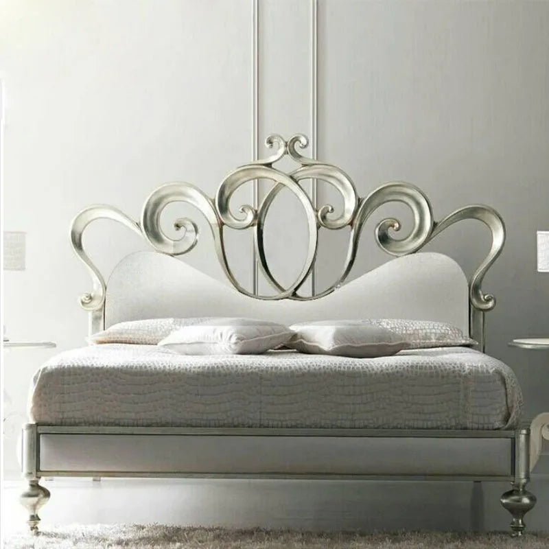 European Style Queen/King Platform w/Crafted Headboard 
