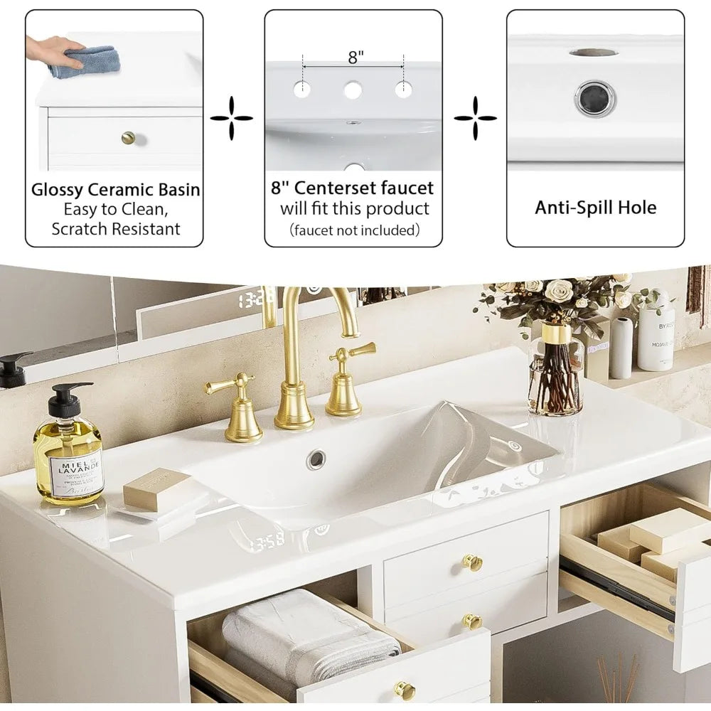 Farmhouse 36" Freestanding Bathroom Vanity w/Sink