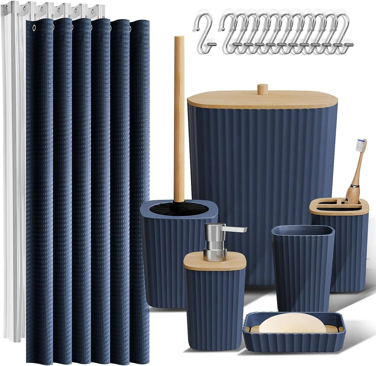22 Piece Bathroom Accessories Set in 8 Colors