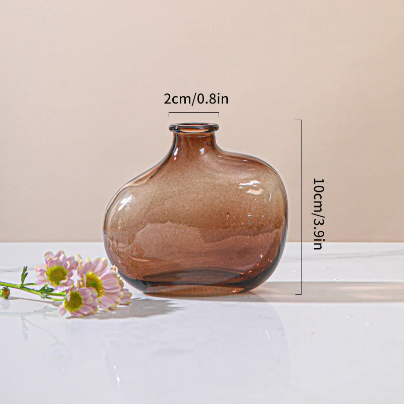Retro Glass Flower Vase~Available in Three Captivating Colorways
