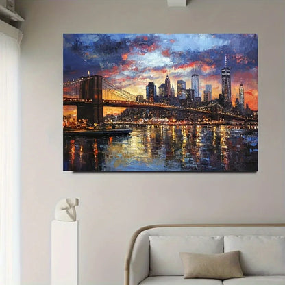 Modern NYC Skyline Canvas Print Wall Art