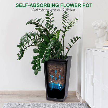 Stylish Tall Indoor/Outdoor Rectangular Planters(Set of 2)