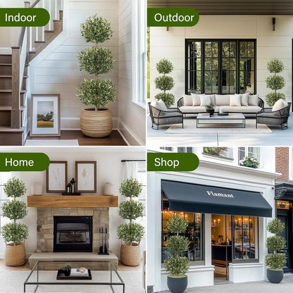 5' Tall Indoor/Outdoor Faux Olive Tree w/A Non-decorative Planter