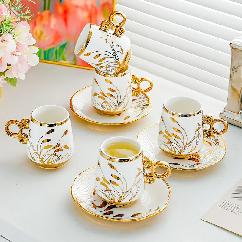 European Ceramic Coffee Cup Set