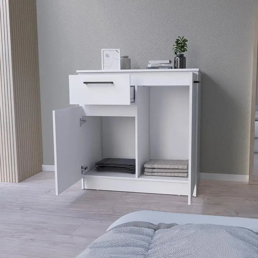 Elegant White Bedroom Dresser-Storage Solution for Organized Living Spaces