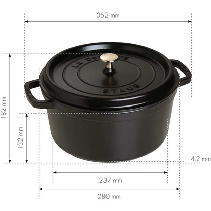 STAUB 7QT Cast Iron Round Dutch Oven