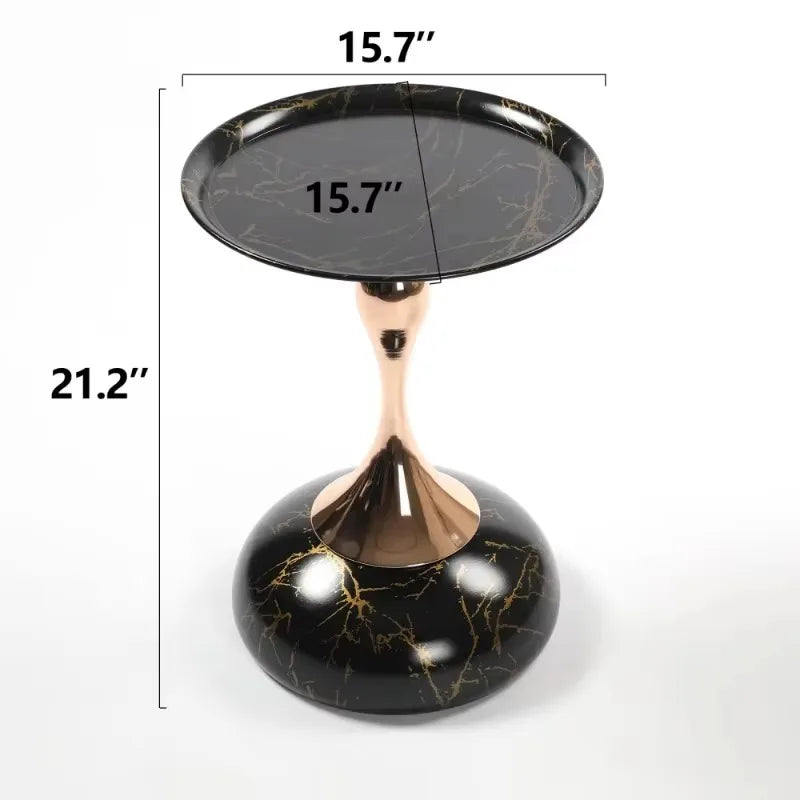 Modern Metal Pedestal/Accent Table   