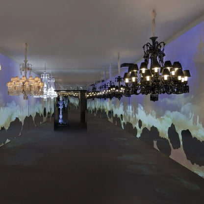 Luxurious Black Crystal Chandelier Lighting