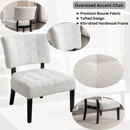  The Essena Tufted Back Oversized Accent Chair 