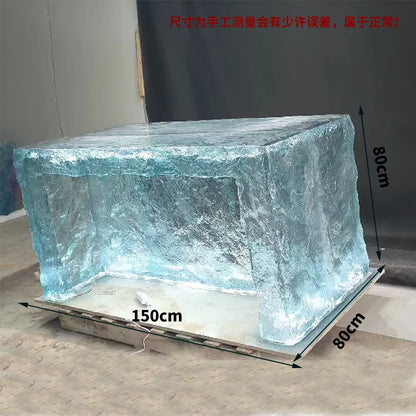 Luxury High-End Luminous Crystal Glacier Island Table