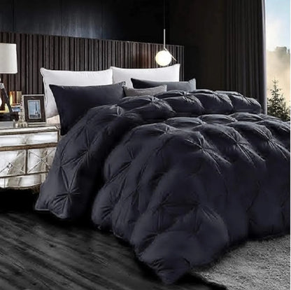 Luxurious All-season Premium Down Feather King  Black Bedding Set
