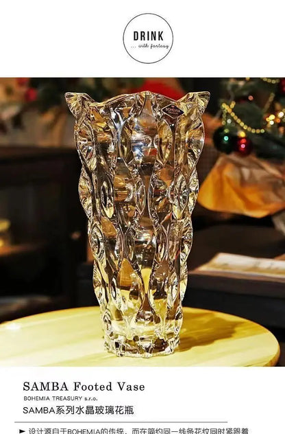 Luxury Crystal Glass Footed Tabletop/Countertop Vase