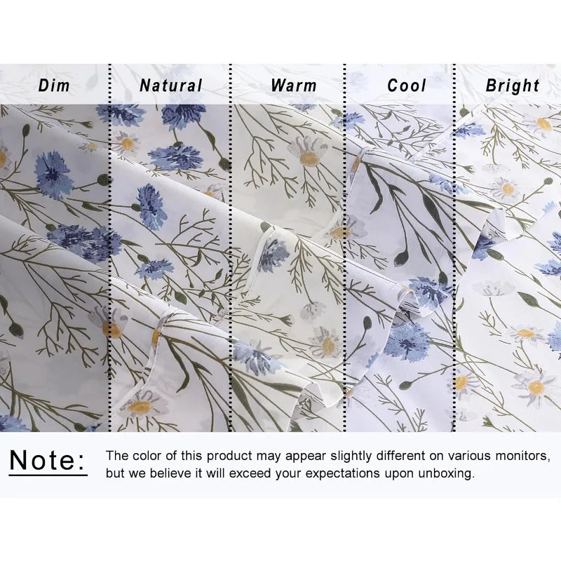 Hotel Quality 100% Cotton Perfect Floral Bed Sheets   