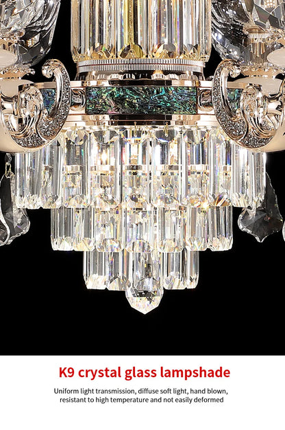 Traditional European Aesthetic Style Chain Pendant Crystal Chandelier 