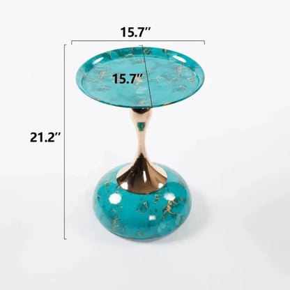 Modern Metal Pedestal/Accent Table   