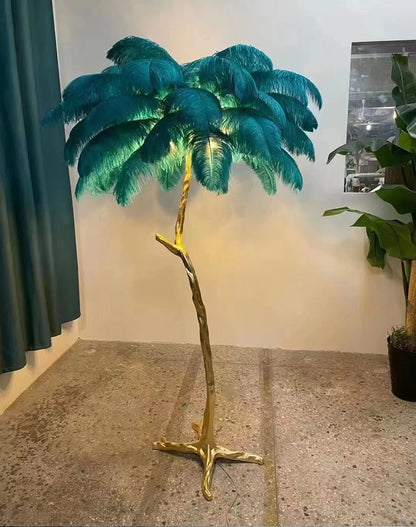 Modern Nordic Ostrich Feather Luxury Floor/Table LED Lamp 