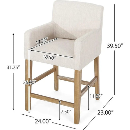 Contemporary Upholstered Counter Stools ~ Set of 2