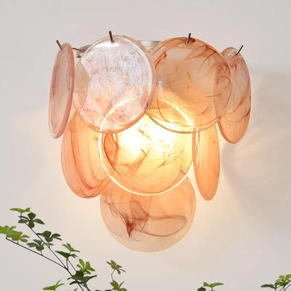 French Style Handmade Murano Glass Wall Lamp