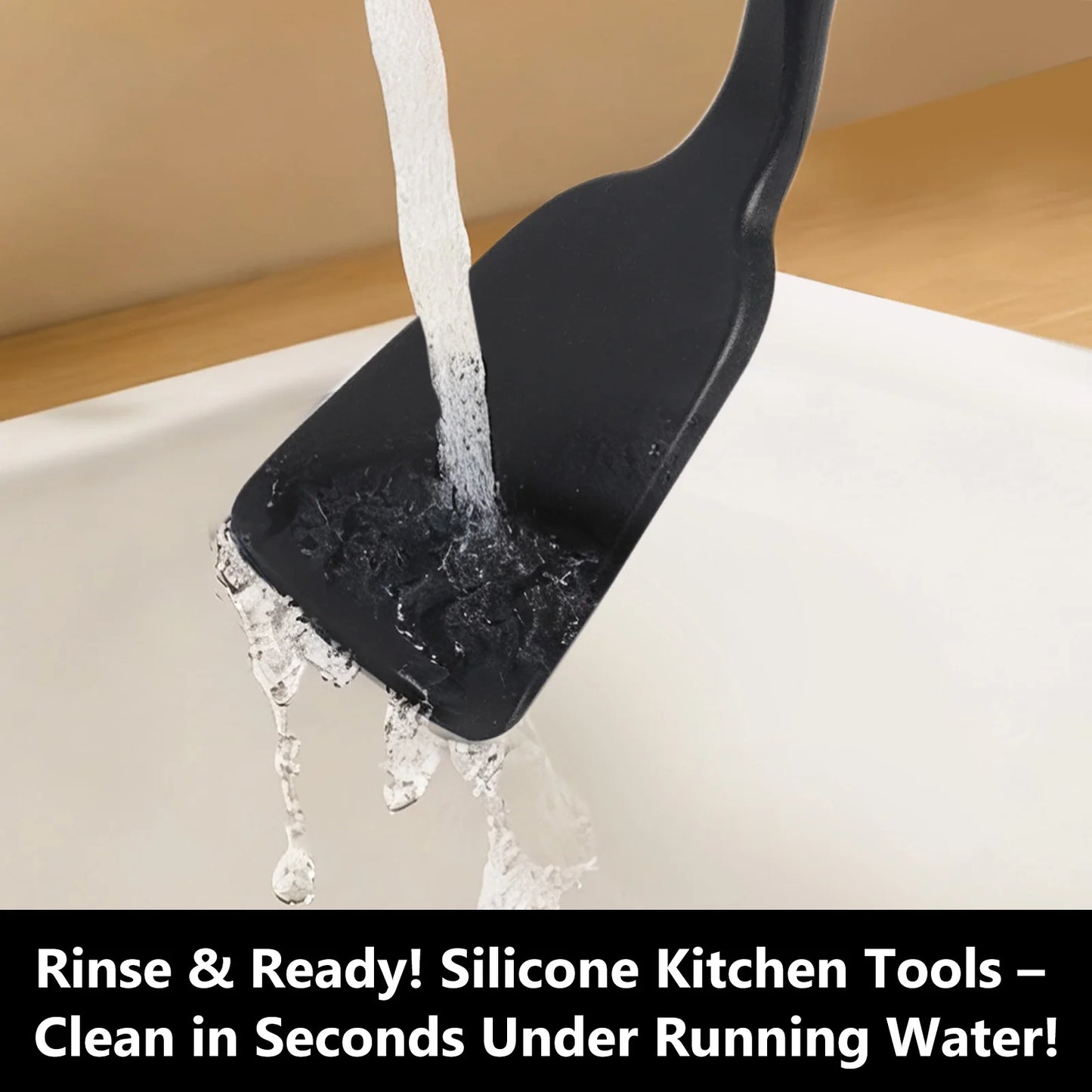 Durable 12-Piece Silicone Utensil Set with stylish wood handles for a comfortable cooking experience.