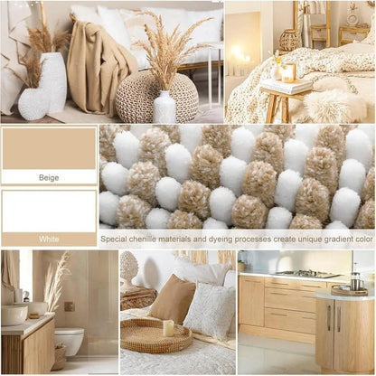 Thick Absorbent Chenille Bath Mats