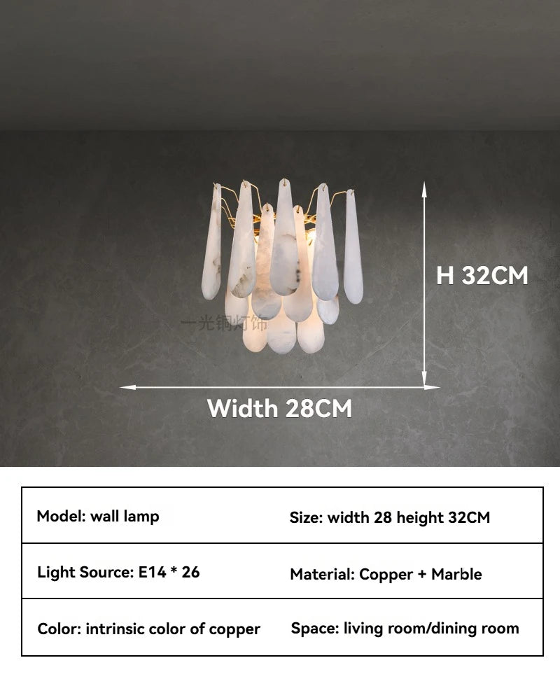 Elegant French-Style Marble Chandelier with anti-corrosive properties, an elegant and durable french style chandelier.