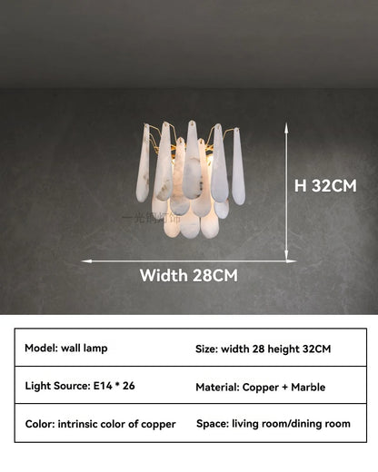 Elegant French-Style Marble Chandelier with anti-corrosive properties, an elegant and durable french style chandelier.