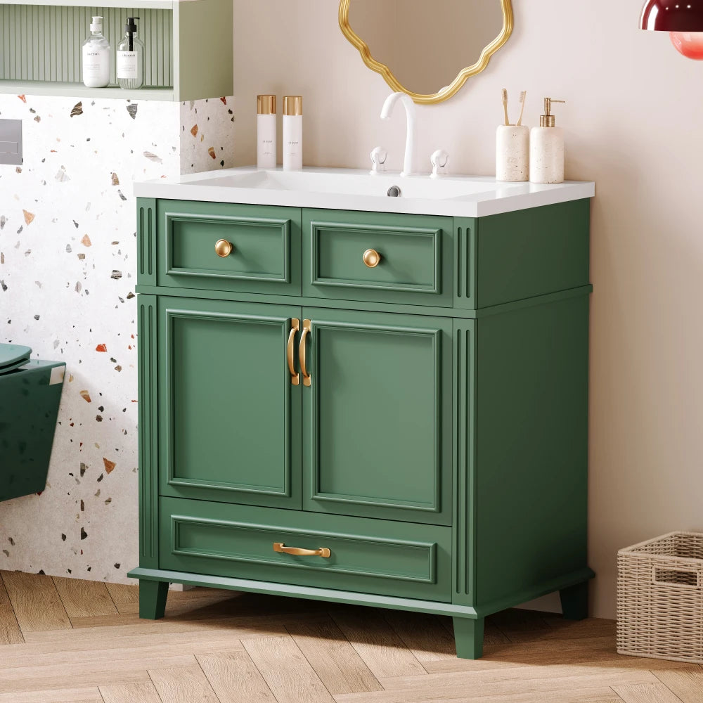 Independent Bathroom Vanity with Resin Sink