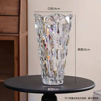 Luxury Crystal Glass Footed Tabletop/Countertop Vase
