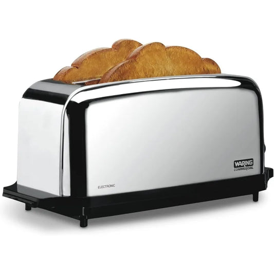 Commercial 4-Slice Extra Long Slot Pop-up Toaster   Light Duty Pop-Up Toaster, 120V, 5-15 Phase Plug