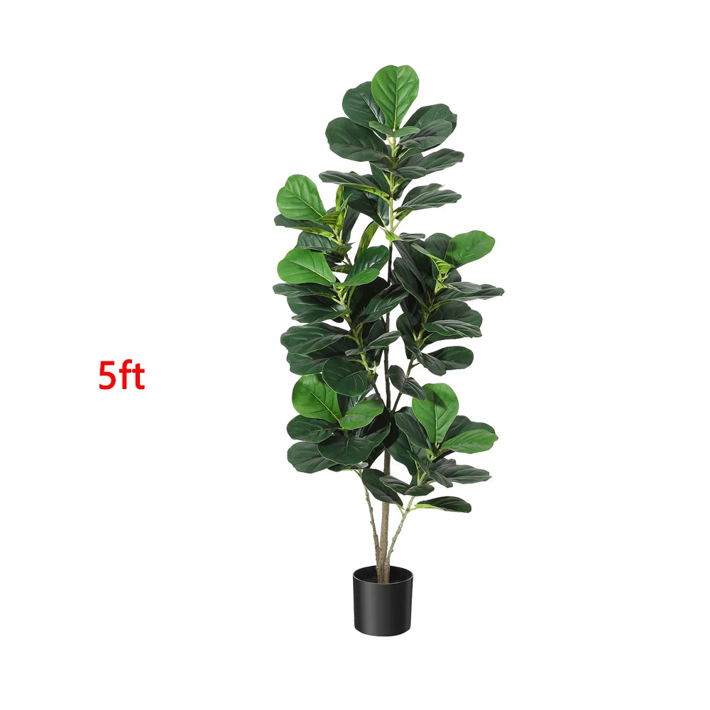 Tall Ecofriendly Faux Fiddle Leaf Fig Tree